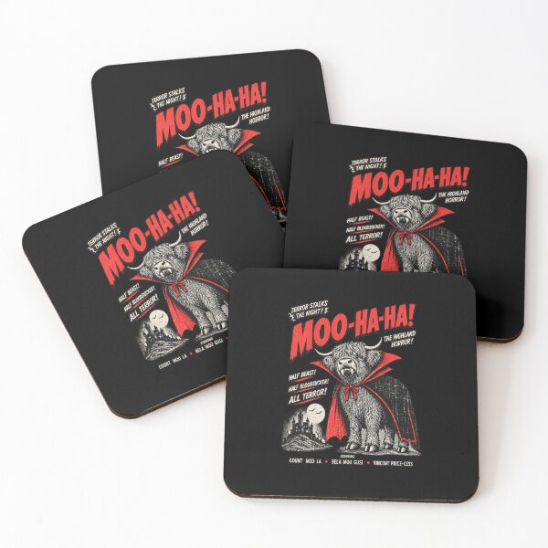 Item preview, Moo Ha Ha Highland Cow Vampire Horror designed and sold by MurillaJeremy.