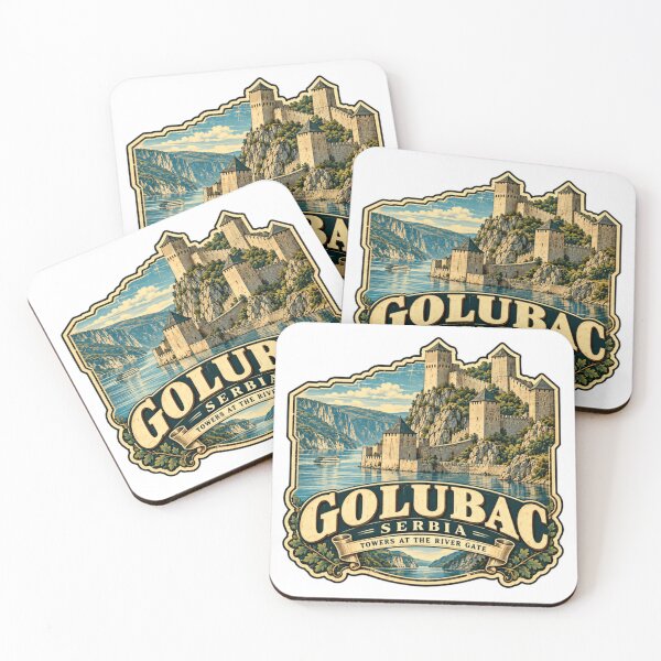 Item preview, Golubac Serbia Towers At The River Gate Historic Landmark Travel Souvenir designed and sold by ManilStuck237.