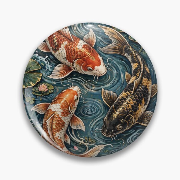 Aperçu de l'œuvre Koi Kingdom Fishing Shirt | Premium Koi Pond Gift Tee créée et vendue par DripyDesigns.
