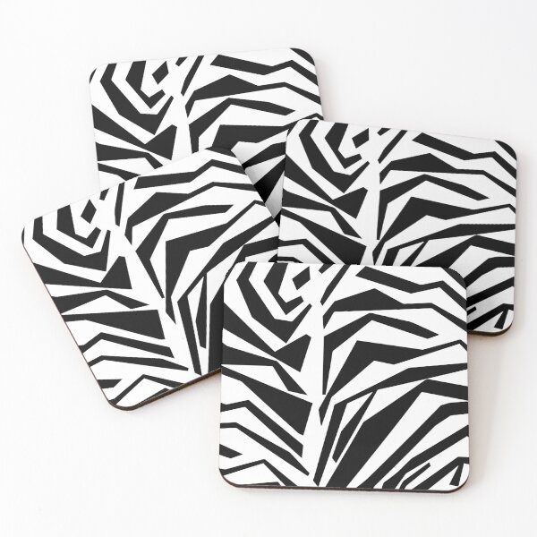 Item preview, Black and White Abstract Partially Enlarged Zebra Pattern A-Line Dress designed and sold by HHS26.