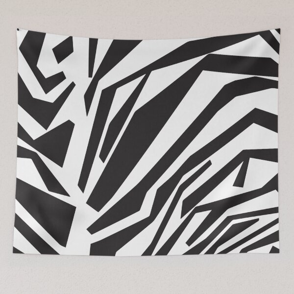Item preview, Black and White Abstract Partially Enlarged Zebra Pattern A-Line Dress designed and sold by HHS26.