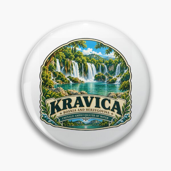 Item preview, Kravica Bosnia And Herzegovina Emerald Amphitheater Of Water Travel Landmark Souvenir designed and sold by ManilStuck237.