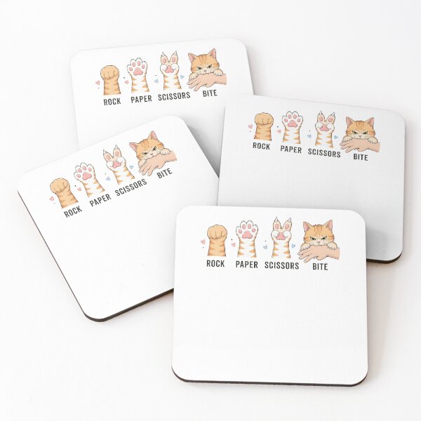 Item preview, Rock Paper Scissors Bite Funny Cat designed and sold by Hedoraxe.