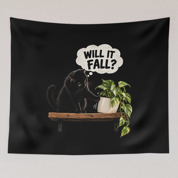 Item preview, Will It Fall Cat designed and sold by Ajahakodoma.