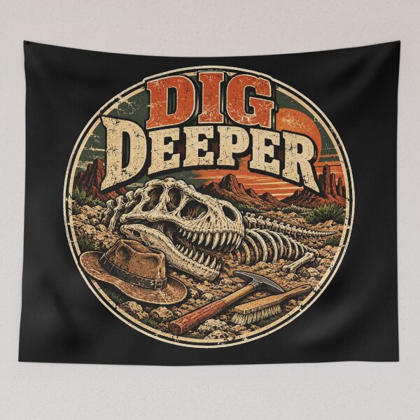 Item preview, Dig Deeper T-Rex Fossil Dinosaur Skeleton Paleontologist designed and sold by wanado.