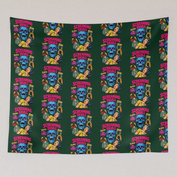 Item preview, Screaming Skull Terror Retro Horror Poster designed and sold by TheDArt.