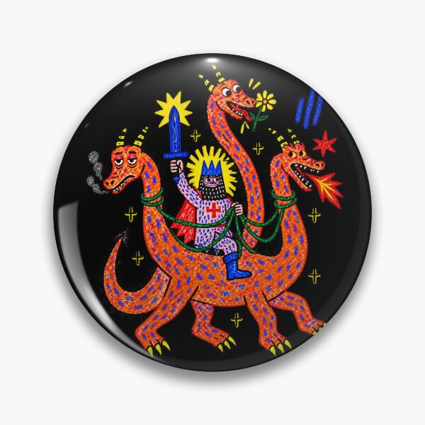 Item preview, Knight Riding a Three Headed Orange Dragon designed and sold by NguboNorento.