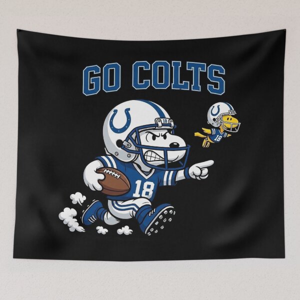 Item preview, Colts Go Football Snoopy And Woodstock Red Uniform Game Day designed and sold by tharpemdmizerac.
