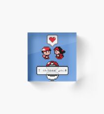Pokemon Valentine I Choose You! Acrylic Block