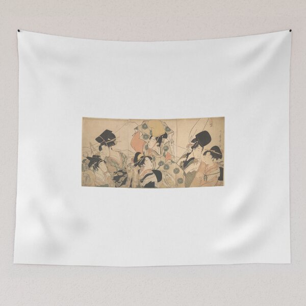 Item preview, Beauties on a Journey – Utamaro Ukiyo-e designed and sold by MartinPA.