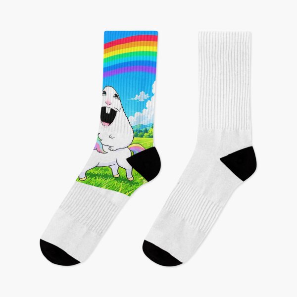 Item preview, Smiling Hamster Riding Unicorn Beneath a Rainbow designed and sold by DunciOcukino.