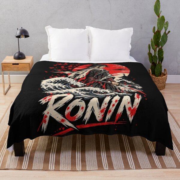 Item preview, Ronin Samurai Great Wave Japanese Warrior Ink Art designed and sold by wanado.