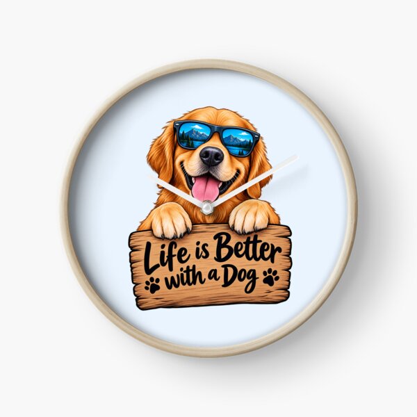 Item preview, Life Is Better With a Dog – Funny Golden Retriever Sunglasses Design designed and sold by pattman.