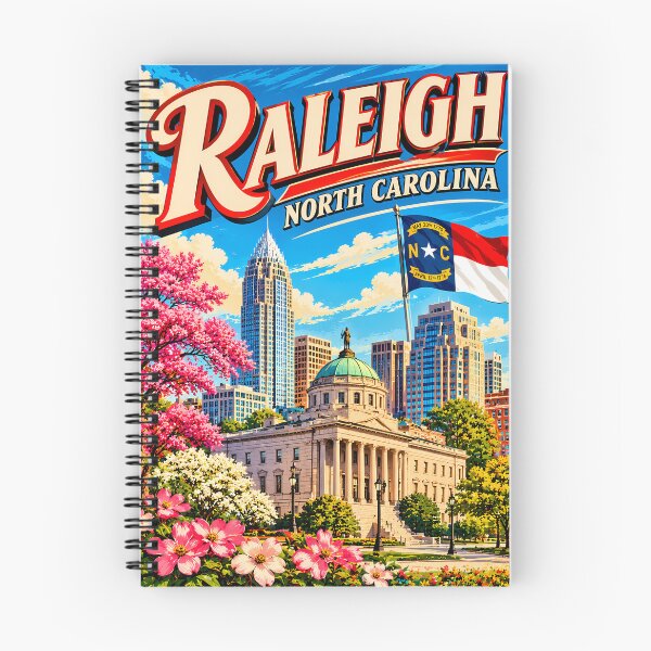Item preview, Raleigh Retro Bloom Travel Poster - Vintage, Capture the Spirit of Raleigh designed and sold by potseed21.