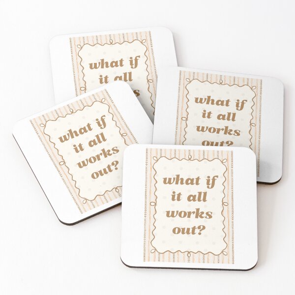Item preview, What If It All Works Out? Motivational Positive Hopeful Optimistic Quote designed and sold by AncientClouds25.