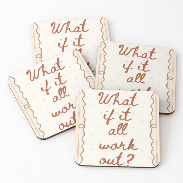 Item preview, What If It All Work Out? Positive Motivation Optimism Inspirational Quote designed and sold by AncientClouds25.
