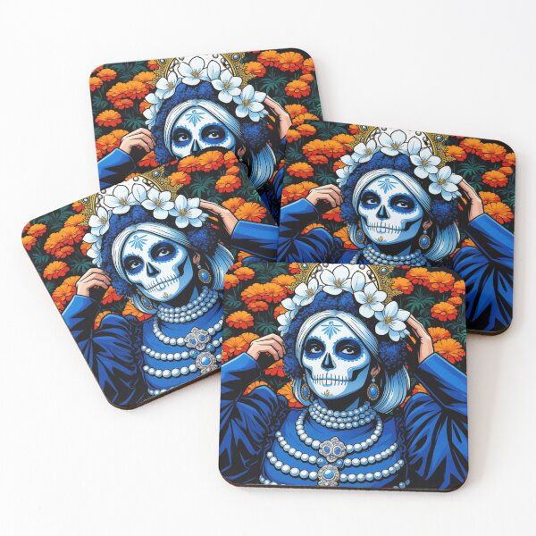 Item preview, Blue Day of the Dead Catrina designed and sold by BlueBerry45.