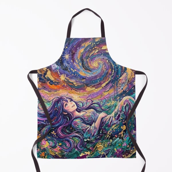 Item preview, Anime Girl Under Starry Sky Expressionist designed and sold by JonelleTshirts.