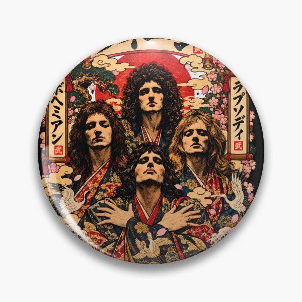 Item preview, Four Rock Legends Kimono Cranes Great Wave Ukiyo-e Art designed and sold by BRTHRCNK01.
