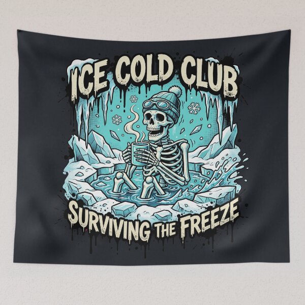 Item preview, Ice Cold Club Skeleton Plunge Surviving The Freeze designed and sold by MarCinu Art.