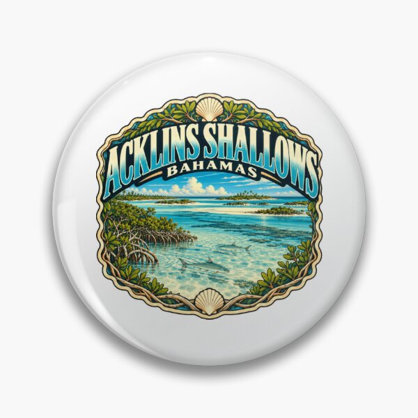 Item preview, Acklins Shallows Bahamas Tropical Travel Destination Marine Life designed and sold by ManilStuck237.