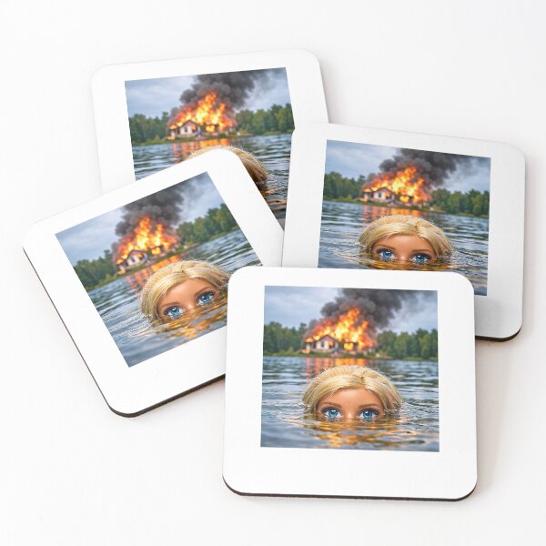 Item preview, Funny Doll face Meme Swimming designed and sold by nosu-art-pod.