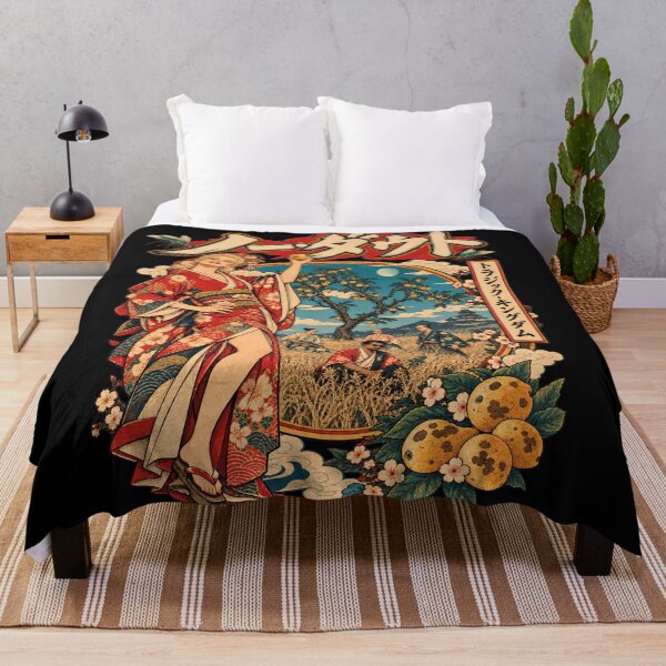 Item preview, Geisha Orchard Ukiyo-e Blonde Kimono Rice Field Samurai Art designed and sold by BRTHRCNK01.
