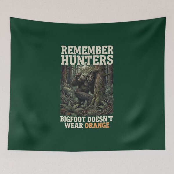 Item preview, Bigfoot Doesn't Wear Orange Funny Hunter Safety Bigfoot Sasquatch designed and sold by FrozenFits.