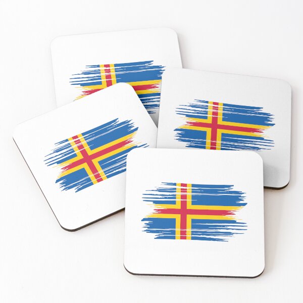Item preview, Distressed Åland Islands Flag AX designed and sold by shitpostee.