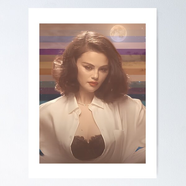 Item preview, Selena Gomez Striped Pop Art Poster Design for Music Fans designed and sold by Kossishop.