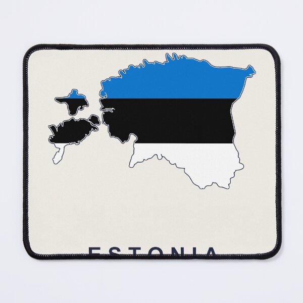 Item preview, Estonia Map Poster – Minimalist Estonian Flag Map with Coordinates designed and sold by youngVl.