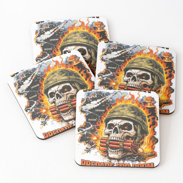 Item preview, World War Prepare For Doom Skull Poster designed and sold by Matinez Pink.