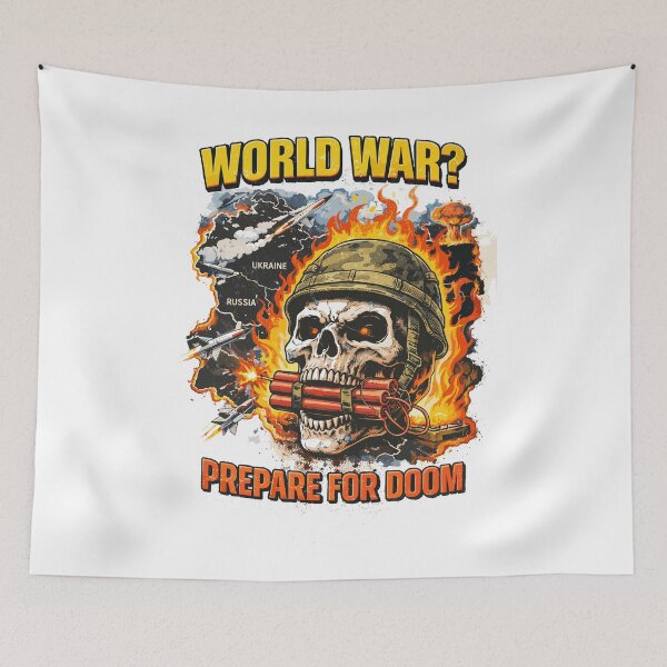 Item preview, World War Prepare For Doom Skull Poster designed and sold by Matinez Pink.