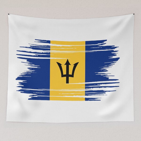 Item preview, Distressed Barbados Flag BB designed and sold by shitpostee.