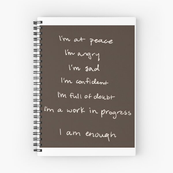 Item preview, I Am Enough Inspirational Quote Design by Selena Gomez designed and sold by Kossishop.