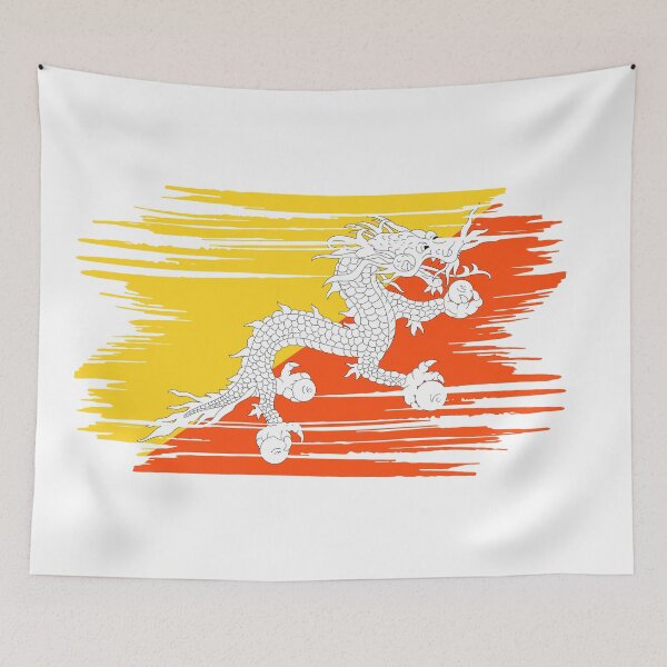 Item preview, Distressed Bhutan Flag BT designed and sold by shitpostee.