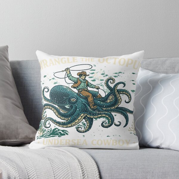 Item preview, Wrangle The Octopus Undersea Cowboy Poster designed and sold by Matinez Pink.