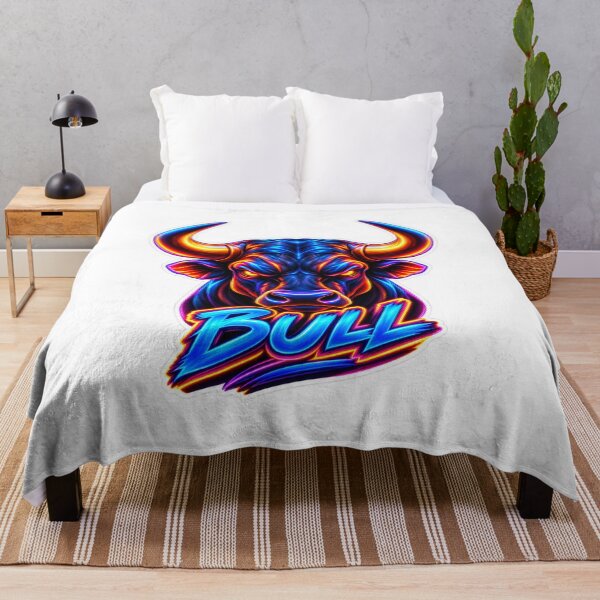 Item preview, Neon Bull Head Electric 3D Glow Animal Art designed and sold by MR4me.