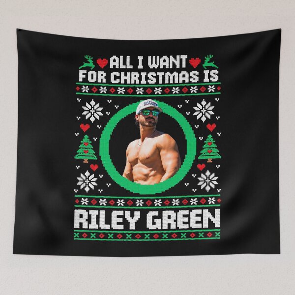 Item preview, All I Want For Christmas Is Riley Green Funny Country Music Ugly Sweater designed and sold by jundobays.
