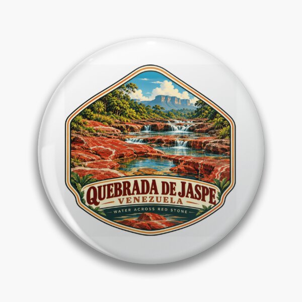 Item preview, Quebrada De Jaspe Venezuela Water Across Red Stone Venezuelan Travel Nature Landscape designed and sold by JasonStars123.