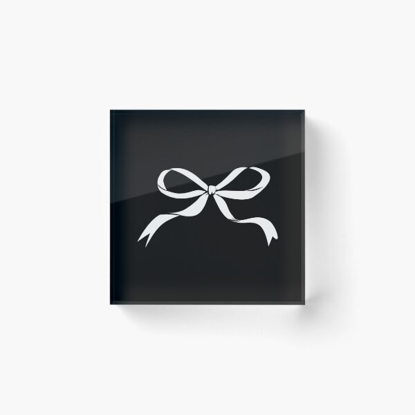 Item preview, White Coquette Ribbon Bow Silhouette Design designed and sold by pattern-archive.