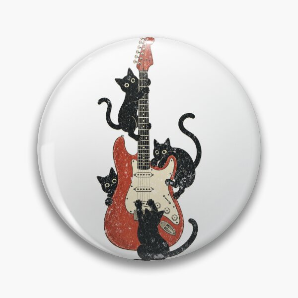 Item preview, Black Cats on Guitar designed and sold by Nacho Average Designs.