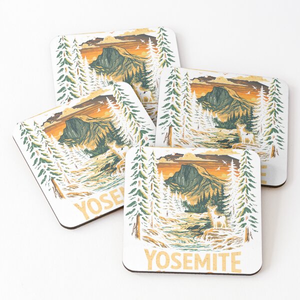 Item preview, Yosemite National Park Deer Half Dome Poster designed and sold by Matinez Pink.