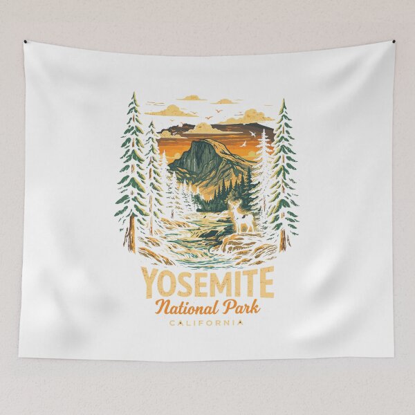 Item preview, Yosemite National Park Deer Half Dome Poster designed and sold by Matinez Pink.