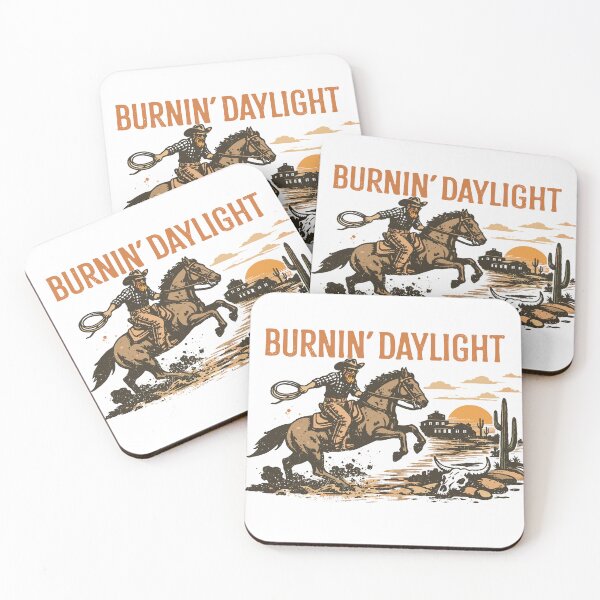 Item preview, Burnin' Daylight Galloping Cowboy Poster designed and sold by Matinez Pink.
