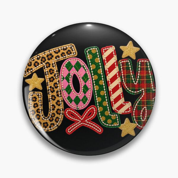 Item preview, Jolly Patchwork Christmas Lettering with Gold Stars designed and sold by NgumohaLanke.