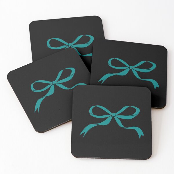 Item preview, Teal Coquette Ribbon Bow Silhouette Design designed and sold by pattern-archive.