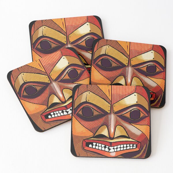 Item preview, Pop Art Halftone Tribal Mask Graphic designed and sold by Terry Bain.