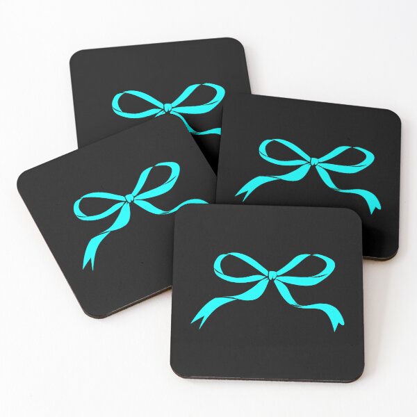 Item preview, Cyan Coquette Ribbon Bow Silhouette Design designed and sold by pattern-archive.