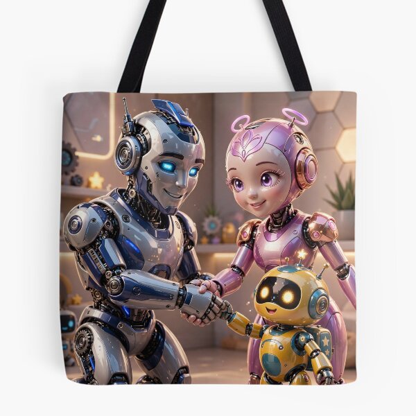 Item preview, Cute Robot Family  designed and sold by AwesomeDigiShop.